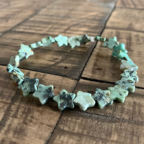 Goddess Zodiac Jewelry - 8mm Star-cut Turquoise Chakra Bracelet